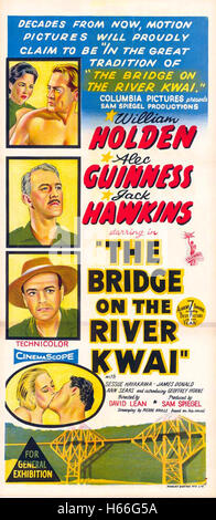 The Bridge on the River Kwai - Movie Poster - Stock Photo