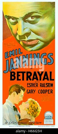 Betrayal (1929) - Movie Poster - Stock Photo