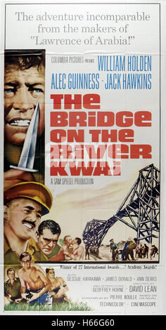 The Bridge on the River Kwai - Movie Poster - Stock Photo