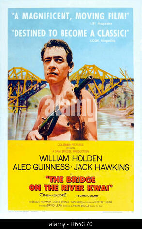 The Bridge on the River Kwai - Movie Poster - Stock Photo