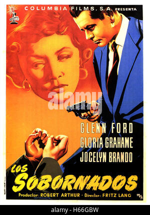 The Big Heat - Spanish Movie Poster - Stock Photo