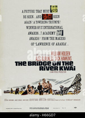 The Bridge on the River Kwai - Movie Poster - Stock Photo