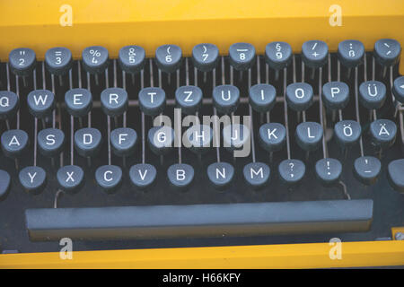 vintage typewriter keyboard close up Stock Photo