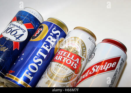 Popular Beers Stock Photo