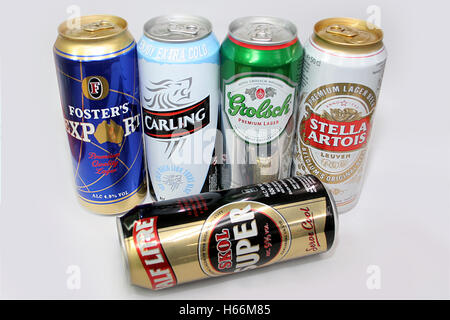 Popular Beers Stock Photo