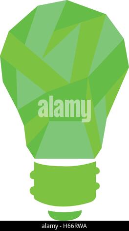 Isolated low poly abstract lightbulb, Vector illustration Stock Vector