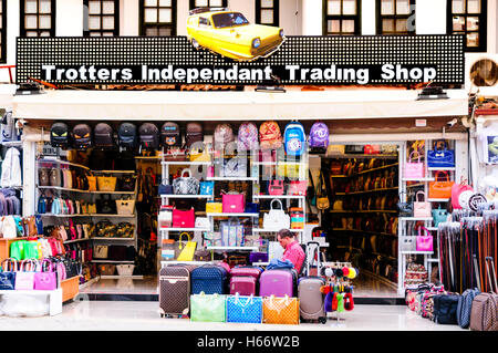 Shop in Turkey called 'Trotters Independant Trading' (Only Fools and Horses) selling counterfeit handbags including Michael Kors, Radley, Prada, Gucci, Mulberry etc Stock Photo