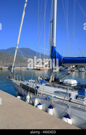 Greece, Phocis, Itea, Marina Stock Photo