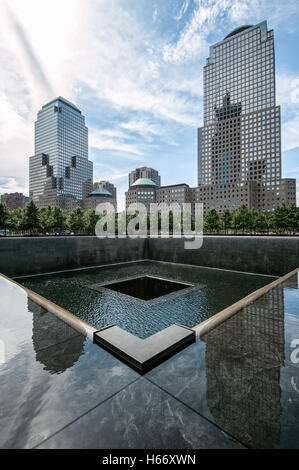 Memorial, 9/11 Memorial, North Pool at Ground Zero, Manhattan, New York City Stock Photo