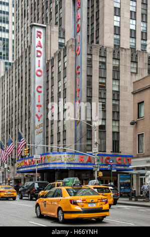 6th avenue with West 50th Street, New York City, USA Stock Photo - Alamy