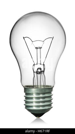 Electric incandescent bulb lamp isolated on white background Stock Photo