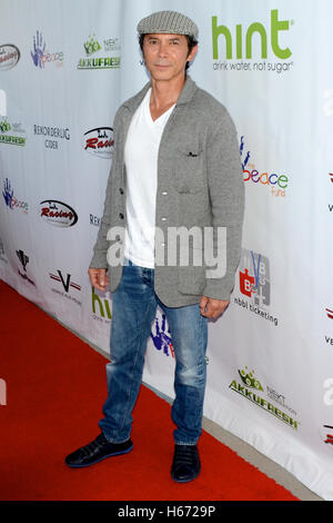 Actor Lou Diamond Phillips arrives at the Peace Fund's 2nd Annual Celebrity Poker Tournament at the Reserve Playa Vista, CA. Stock Photo