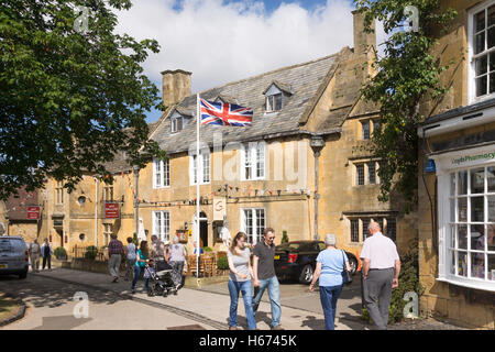 A british flag flying in Broadway, the Cotswolds Stock Photo