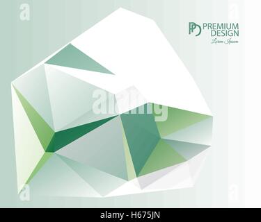Polygonal Abstract Background Design and PD Logo, EPS 10 supported. Stock Vector