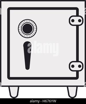 safebox icon silhouette Stock Vector