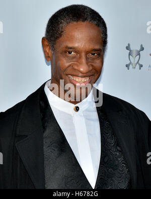 Tim Russ arrived at the World Premiere of 'Star Trek: Renegades' at The Crest Theatre on August 1, 2015 in Westwood, California. Stock Photo