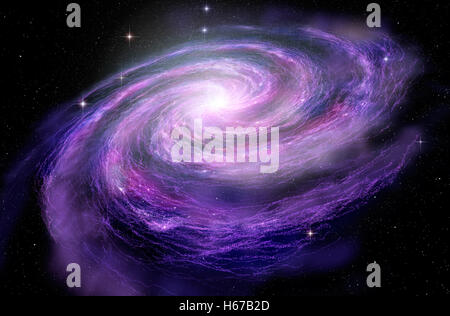 Illustration of a deep space spiral galaxy Stock Photo - Alamy
