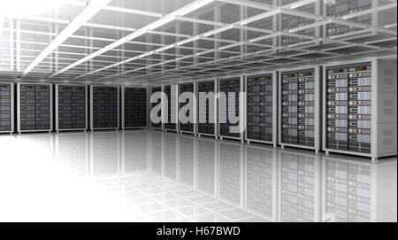 Modern server room interior. 3D rendering image Stock Photo - Alamy