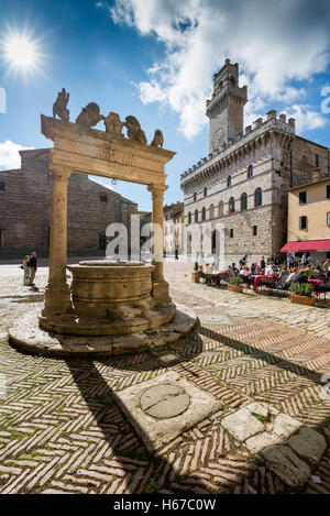 Piazza Grande Square, Montepulciano, Siena Province, Tuscany, Italy, EU, Europe Stock Photo