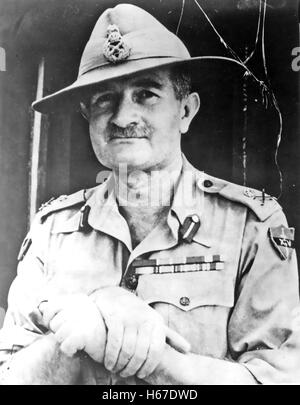 WILLIAM SLIM, Ist Viscount Slim (1891-1970) British military officer about 1944 when commanding the 14th Army in Burma. Stock Photo