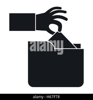 Robbery secret data in folder icon Stock Vector