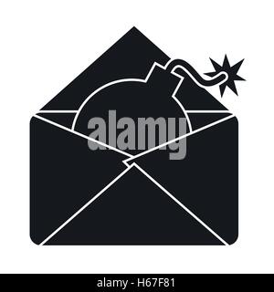 Envelope with bomb icon, simple style Stock Vector Image & Art - Alamy