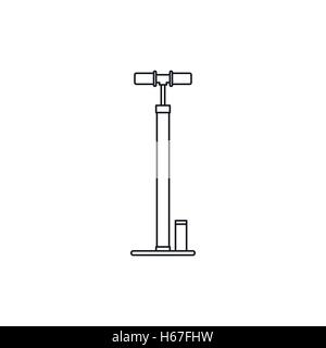 Bicycle pump icon, outline style Stock Vector