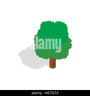 Fluffy tree icon, isometric 3d style Stock Vector