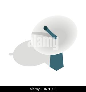 Satellite dish antenna radar icon Stock Vector