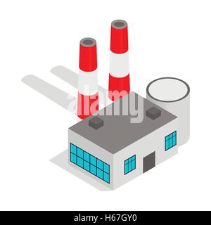 Power plant icon, isometric 3d style Stock Vector