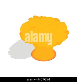 Nuclear explosion icon, isometric 3d style Stock Vector