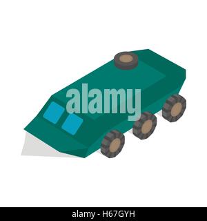 Armoured troop carrier wheeled icon Stock Vector