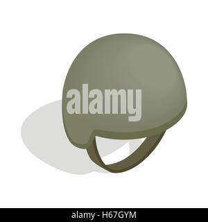 Military helmet icon, isometric 3d style Stock Vector