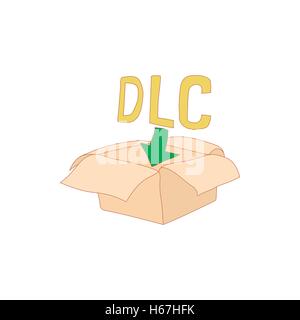 Downloadable legal content icon, cartoon style Stock Vector