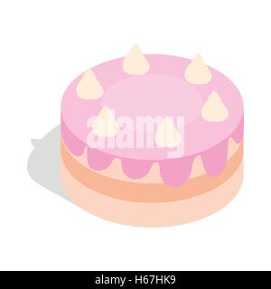 Cake icon, isometric 3d style Stock Vector