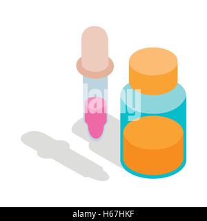 Vanilla essence icon, isometric 3d style Stock Vector