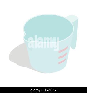 Measuring cup icon, isometric 3d style Stock Vector