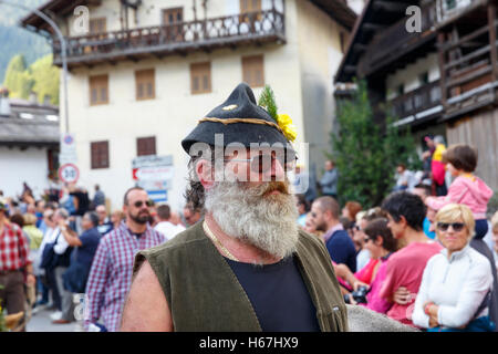 Falcade, Belluno, Italy - September 24, 2016: Se Desmonteghea a great party in Falcade Stock Photo