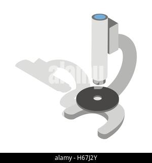 Microscope icon, isometric 3d style Stock Vector