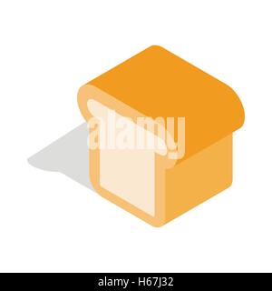 Bread icon, isometric 3d style Stock Vector