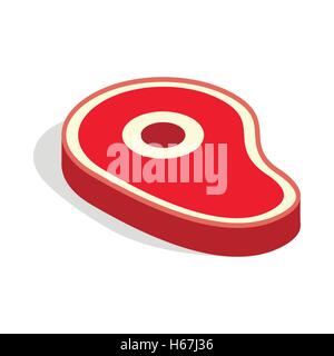 Meat icon, isometric 3d style Stock Vector