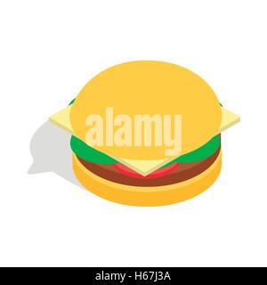 Hamburger icon, isometric 3d style Stock Vector