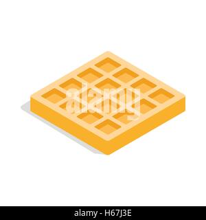 Waffles icon, isometric 3d style Stock Vector