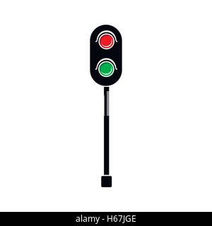 Rail traffic for trains icon, simple style Stock Vector