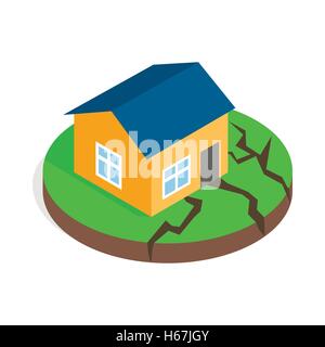 House after an earthquake isometric icon Stock Vector Image & Art - Alamy