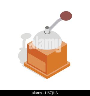 Coffee grinder icon, isometric 3d style Stock Vector
