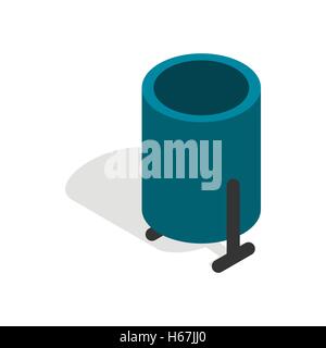 Outdoor bin icon in isometric 3d style Stock Vector