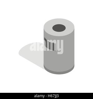 Outdoor metal bin icon, isometric 3d style Stock Vector