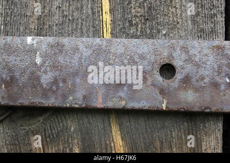 Old wooden door with rusty screw 20438 Stock Photo