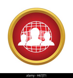Network connections between people icon Stock Vector